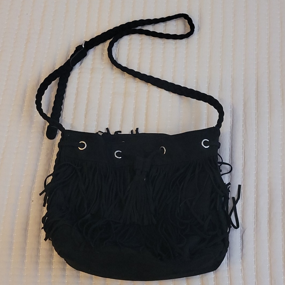 Crossbody Black Fringe purse. Like New!